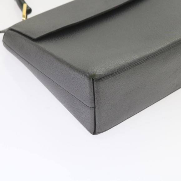 GUCCI Bamboo Hand Bag Leather Gray 001 3444 1887 Auth ar10952B - Picture 15 of 16